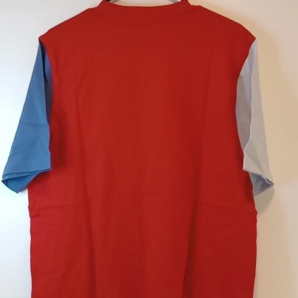 ADIDAS ORIGINALS TREFOIL COLOR BLOCK SHIRT MEN'S SZ LARGE RED NWT  💯